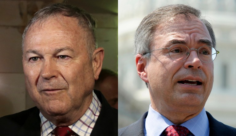 Reps. Dana Rohrabacher, R-Calif., (left) and Andy Harris, R-Md., (right) are pictured.