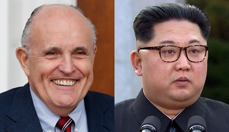 Rudy Giuliani and Kim Jong Un.