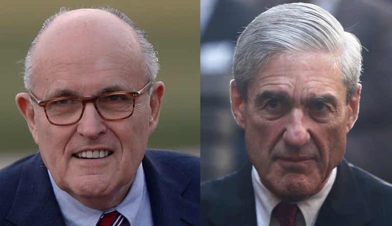Rudy Giuliani and Robert Mueller.