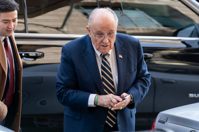 Former Mayor of New York Rudy Giuliani arrives at the federal courthouse in Washington, Dec. 13, 2023.