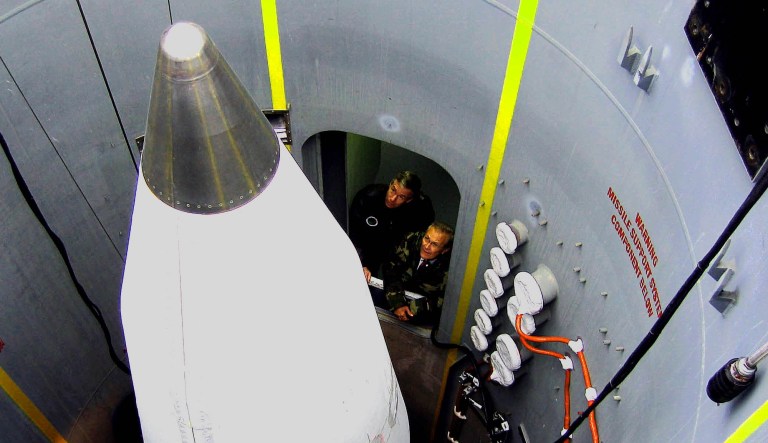 A ground-based interceptor missile at the missile defense site at Ft. Greeley near Fairbanks, Alaska, Sunday Aug. 27, 2006.