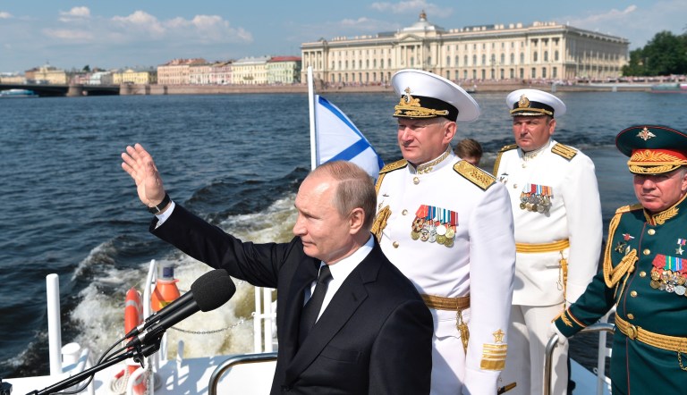 Pictured from left to right are Bruce Ohr, Christopher Steele, and Glenn Simpson.