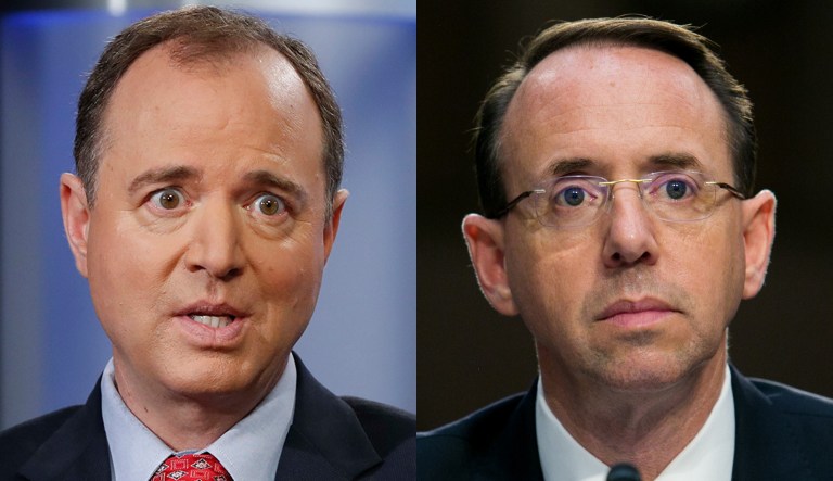 Adam Schiff and Rod Rosenstein.