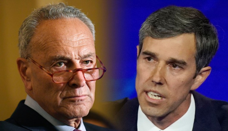 Chuck Schumer and Beto O'Rourke are seen.