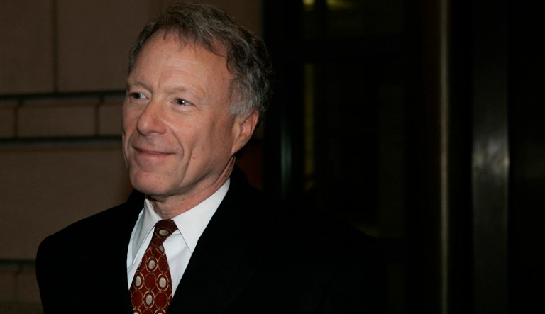 I. Lewis "Scooter" Libby, former chief of staff for Vice President Dick Cheney, right, leaves federal court with his attorney Theodore V. Wells on Thursday, Feb. 1, 2007 in Washington.