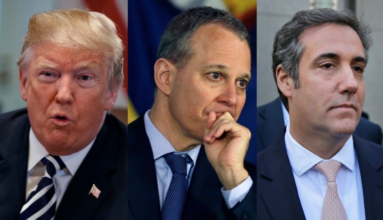 Trump, Michael Cohen were told about allegations against Eric Schneiderman, according to court papers