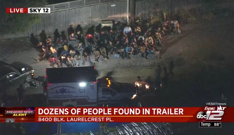 Texas firefighters buy pizza for 54 people after ICE finds group hiding in tractor-trailer