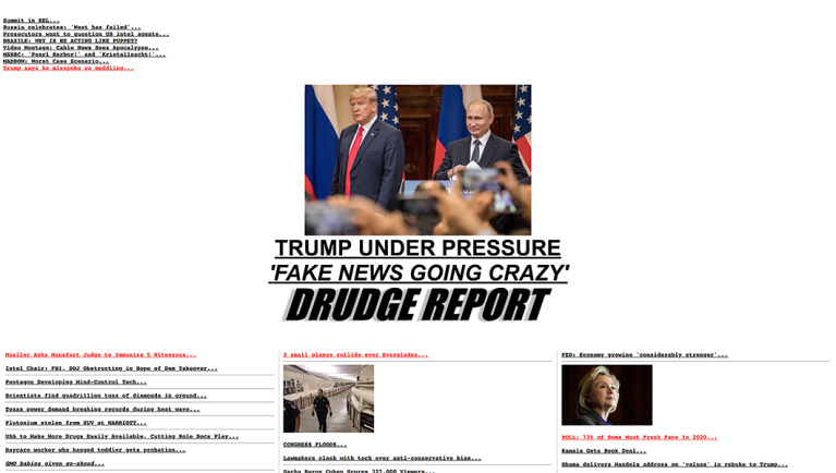 Drudge Report, Breitbart News briefly go down