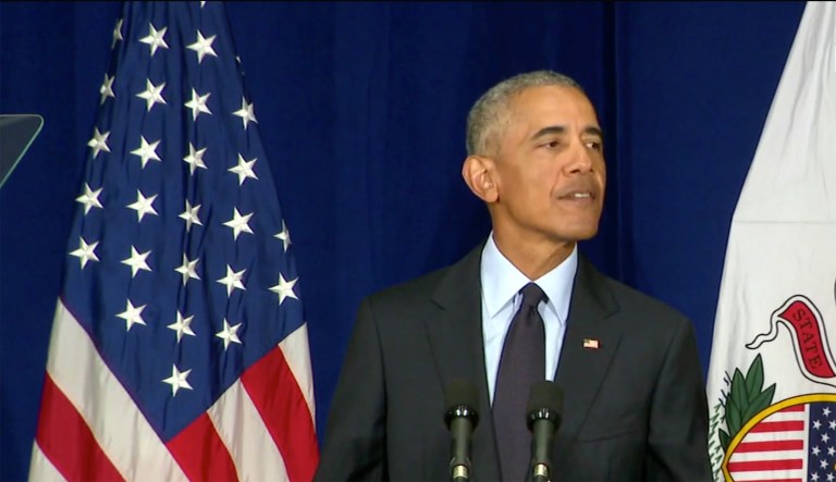 Obama takes a swipe at Trump: It shouldn’t be hard to say that ‘Nazis are bad’