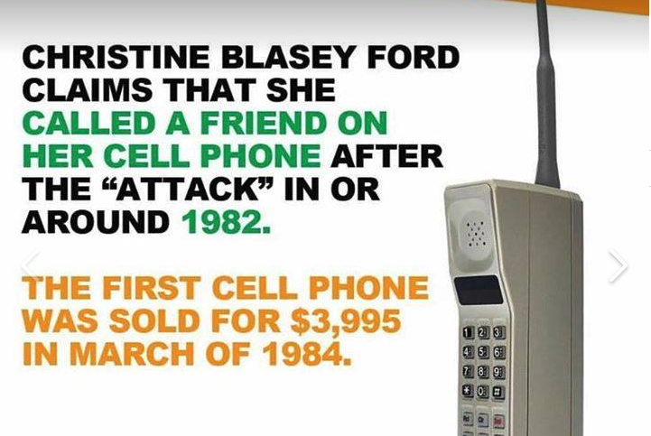 Fact Check: Did Dr. Christine Blasey Ford Claim to Use a Cell Phone Prior to Their Commercial Existence?