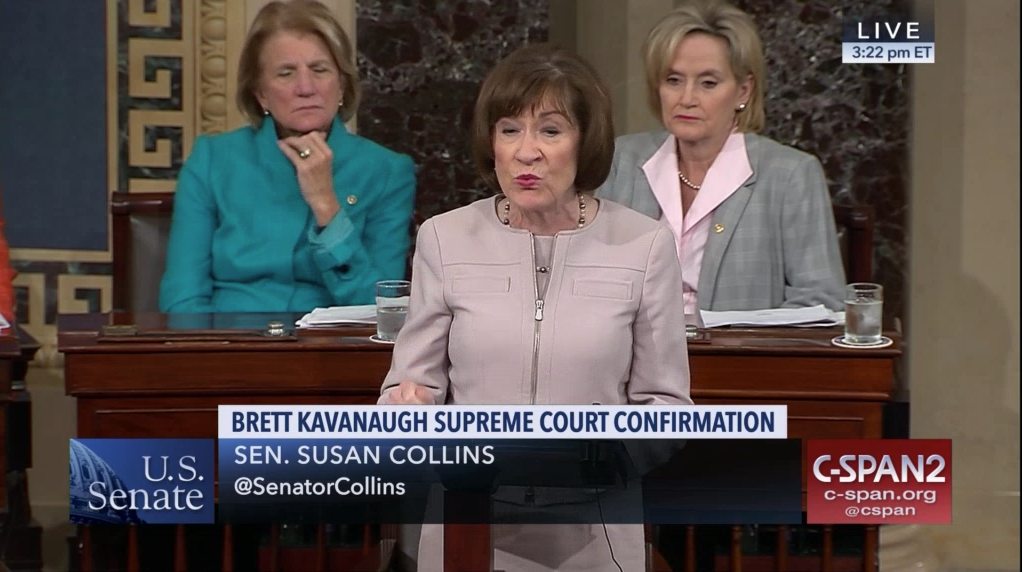 Collins Announces Support for Kavanaugh, Ensuring Confirmation