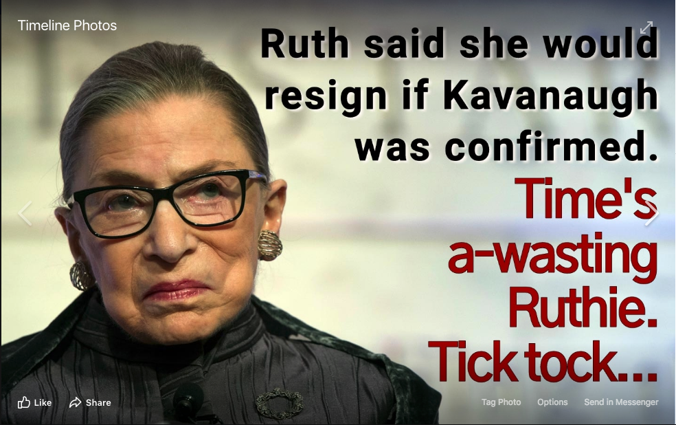 Fact Check: Did Ruth Bader Ginsburg Say She Would Resign if Kavanaugh Were Appointed?