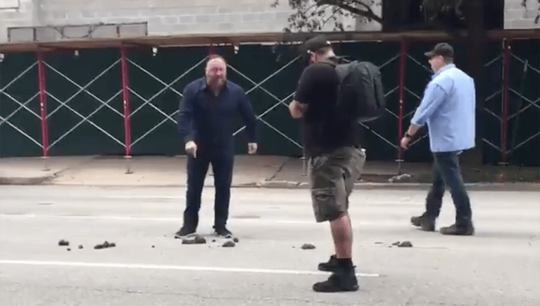 Zany antics at Trump-Cruz rally: Alex Jones yells at poop, MyPillow guy says Trump ‘picked by God’