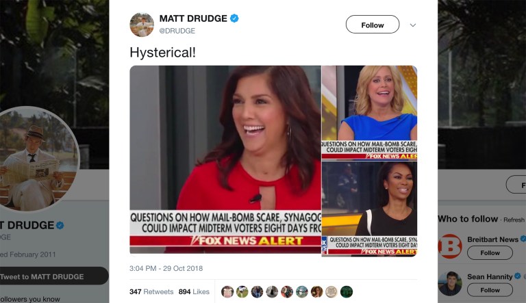 Fox News hits back at Matt Drudge criticism: ‘Absolutely no joking or laughing’ about synagogue shooting