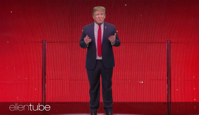 Ellen DeGeneres dunks Trump in mocking border video