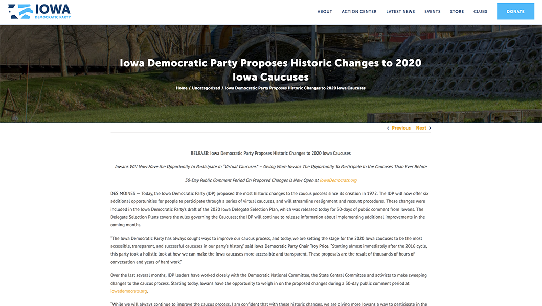 Iowa Democrats propose virtual caucuses by phone