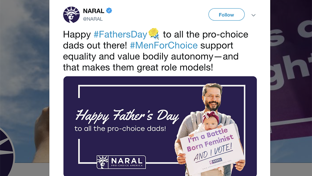 Backlash after pro-abortion group uses baby in Father’s Day ad