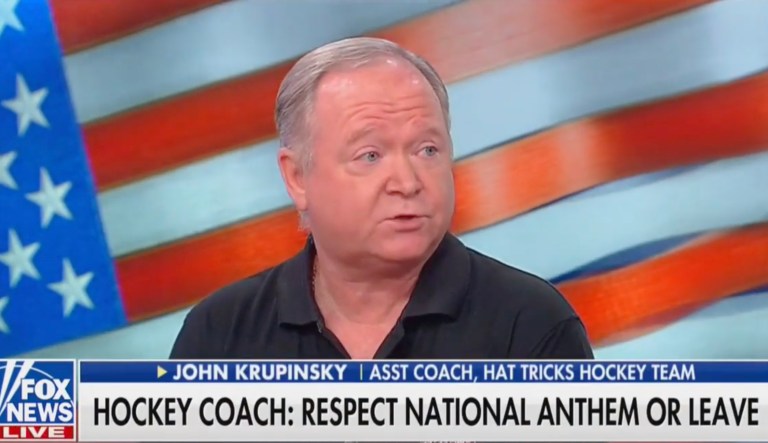 Hockey coach who demanded players stand for anthem defends US women’s soccer team