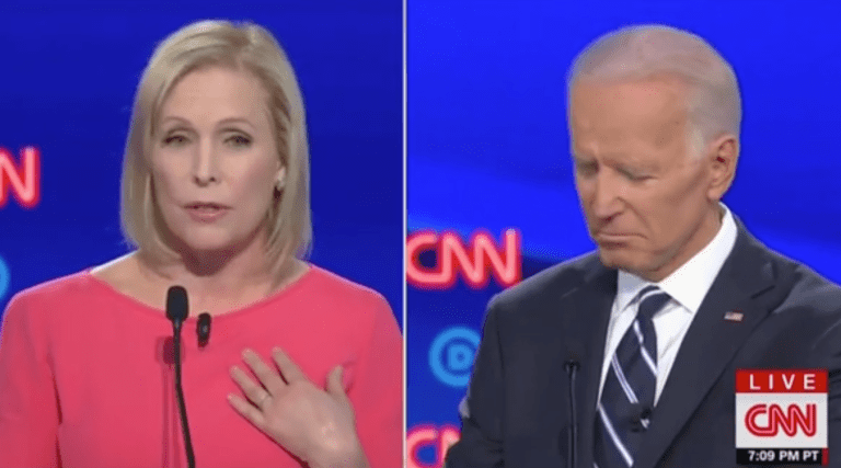 Gillibrand and Biden exchange blows over 38-year-old op-ed