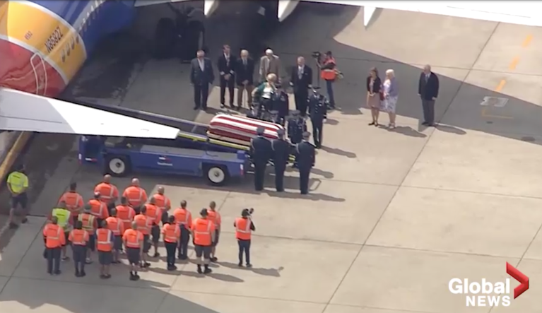 WATCH: Dallas airport terminal falls silent as veteran’s remains returned from Vietnam