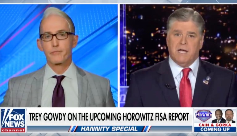 Hannity and Gowdy clash over whether FISA report will lead to indictments