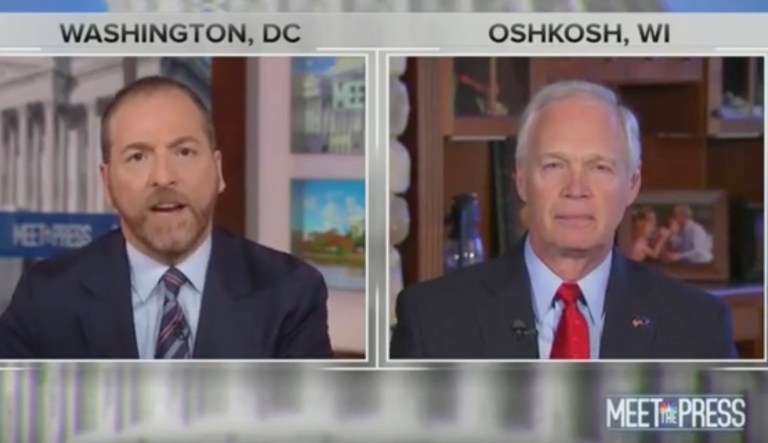 ‘Senator Johnson, please!’: Enraged Chuck Todd of NBC tears into Republican on Ukraine