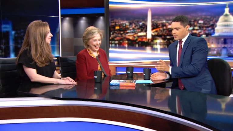 Hillary Clinton laughs when asked how she killed Jeffrey Epstein