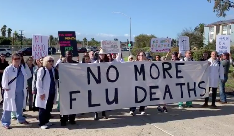 Activists turned away after showing up to Border Patrol detention facility with flu vaccines