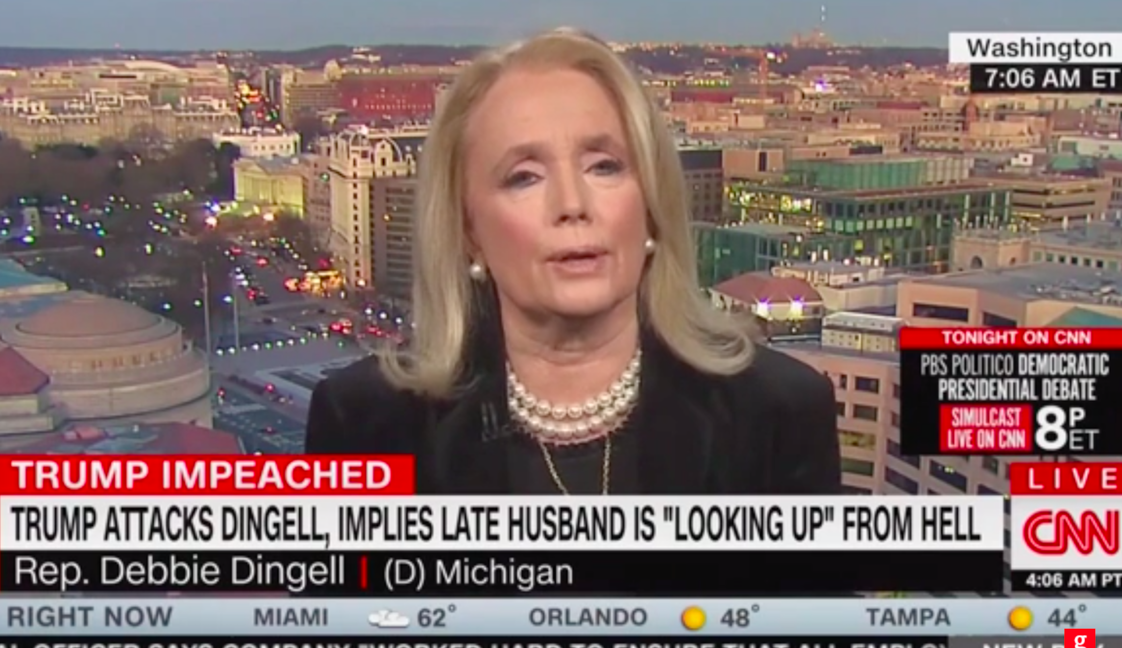 ‘Made my healing much harder’: Debbie Dingell condemns Trump for joking her husband may be in hell