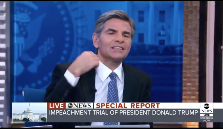 ‘Caught’: White House tweets out clip of George Stephanopoulos cutting off Trump impeachment attorney