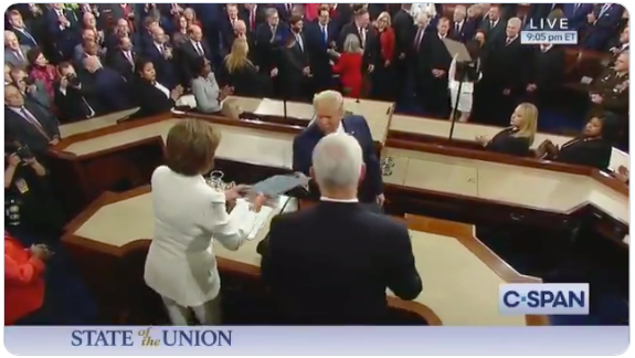 WATCH: Trump snubs Pelosi handshake at State of the Union address