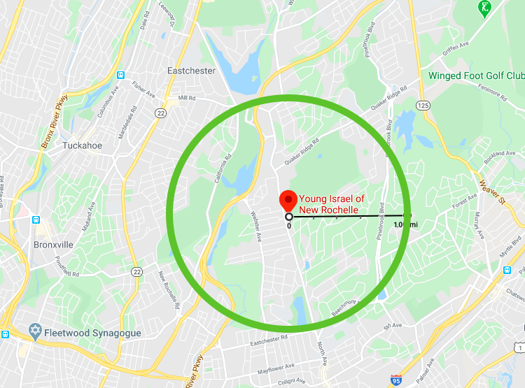 Here’s the 1-mile-radius coronavirus containment area Andrew Cuomo just erected around a synagogue in New Rochelle, New York
