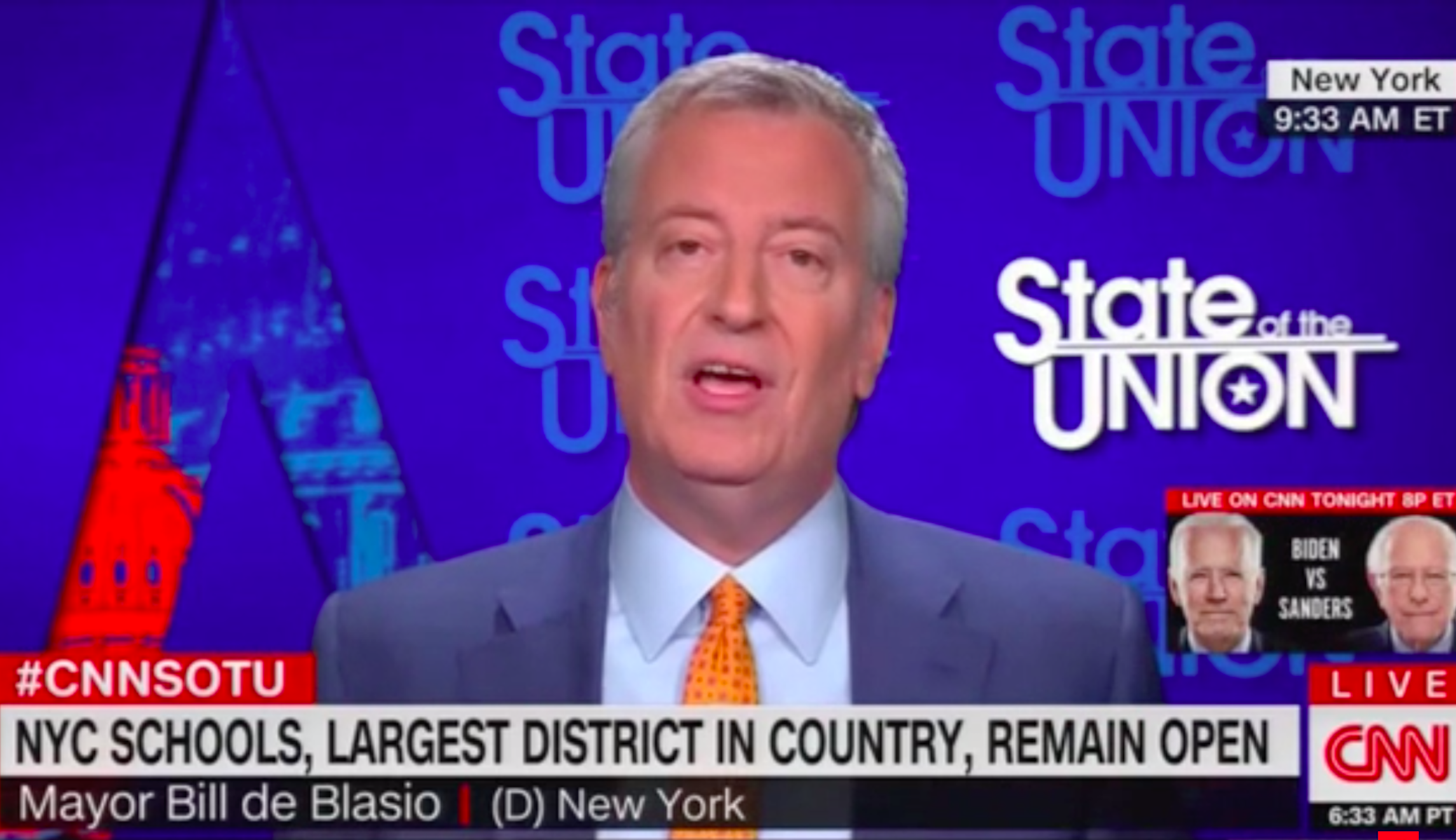 ‘Health and safety ramifications’: De Blasio cites unaccompanied teenagers as one reason he hasn’t closed NYC schools
