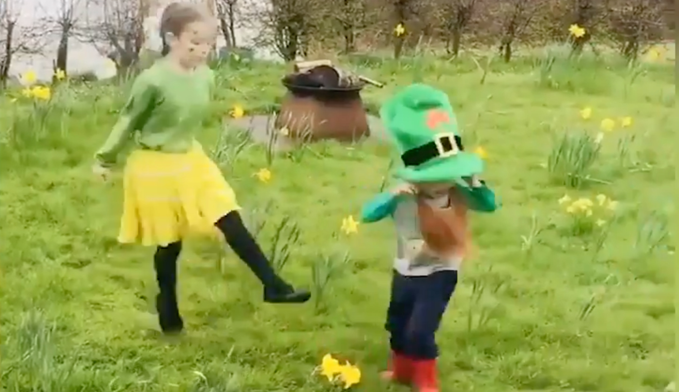 Families host small St. Patrick’s Day parades after Ireland cancels national festivities