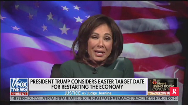 Judge Jeanine: Parler getting shut down is ‘akin to a Kristallnacht’