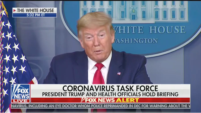 Trump suggests people might stop shaking hands after coronavirus pandemic is over