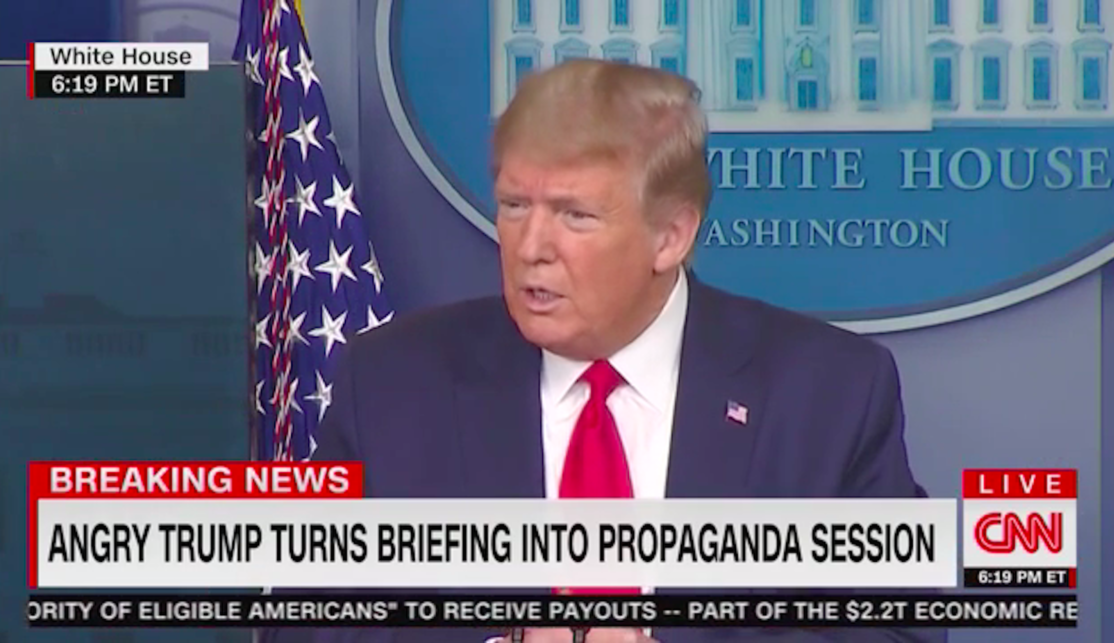 ‘Propaganda session’: CNN mocks ‘angry’ Trump press conference with critical chyrons