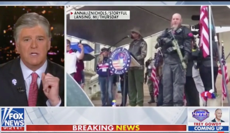 ‘Puts the police at risk’: Sean Hannity condemns ‘dangerous’ armed stay-at-home protesters