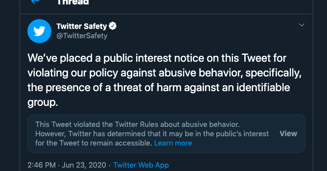 Twitter can ding Trump, but let’s not pretend it’s about enforcing policy
