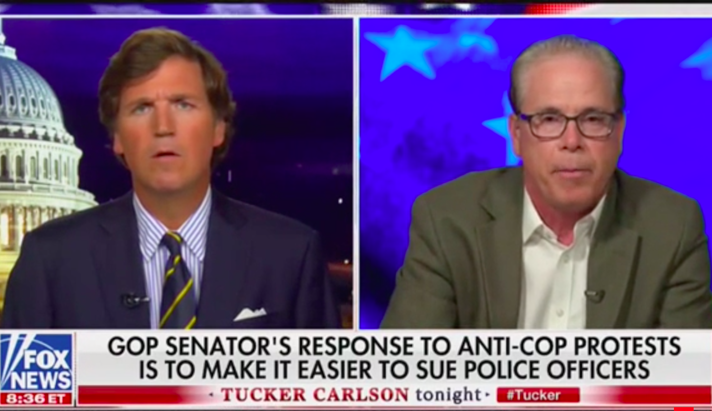 ‘Taking your cues from Chuck Schumer’: Tucker Carlson confronts GOP senator over support for Black Lives Matter