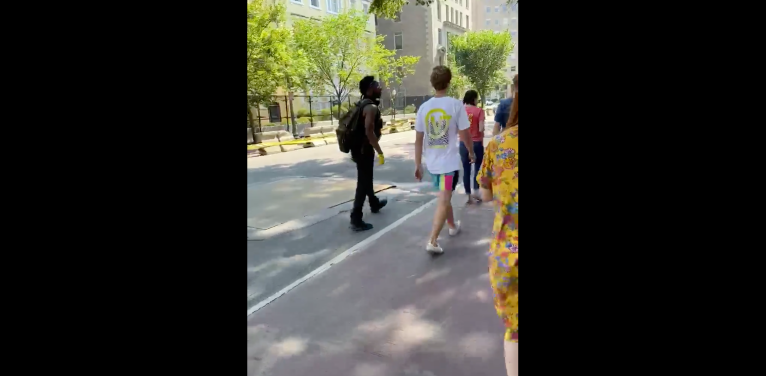 ‘You have to be racist’: Man filmed shouting obscenities at youth group touring DC on Independence Day