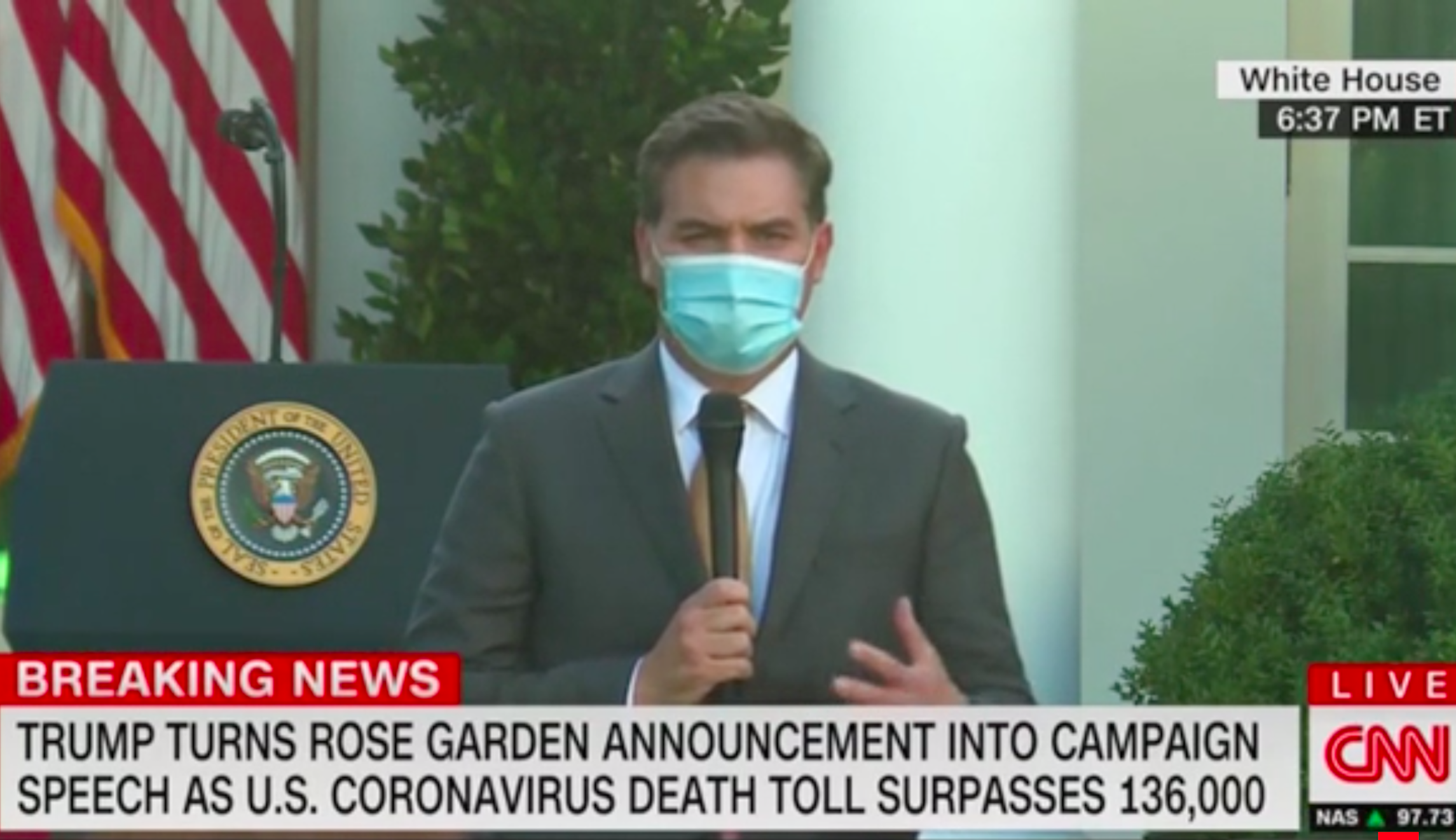 ‘Soiled the WH Rose Garden’: Jim Acosta accuses Trump of using White House for ‘campaign rally’
