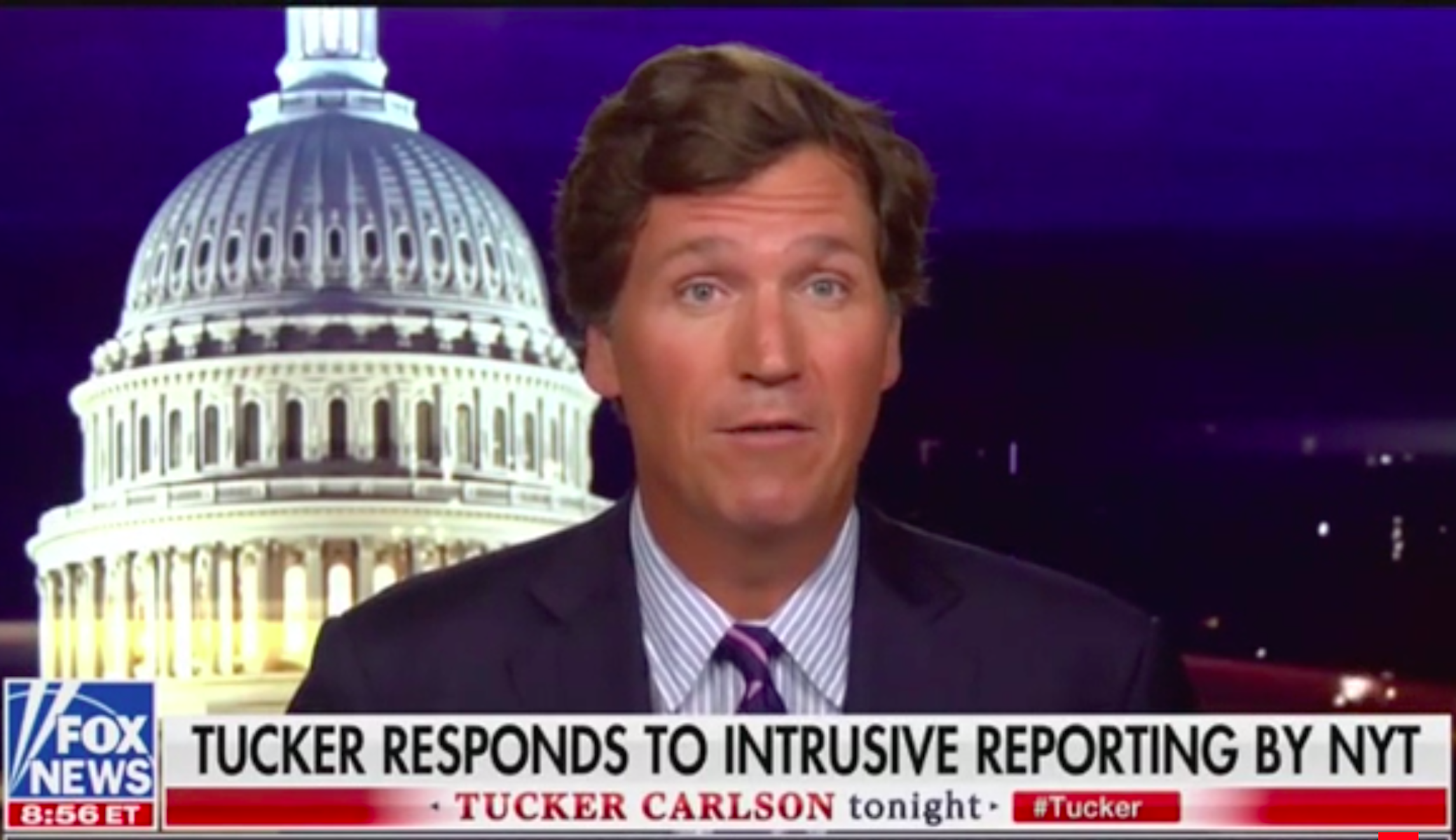 Tucker Carlson accuses New York Times of endangering his family with forthcoming story