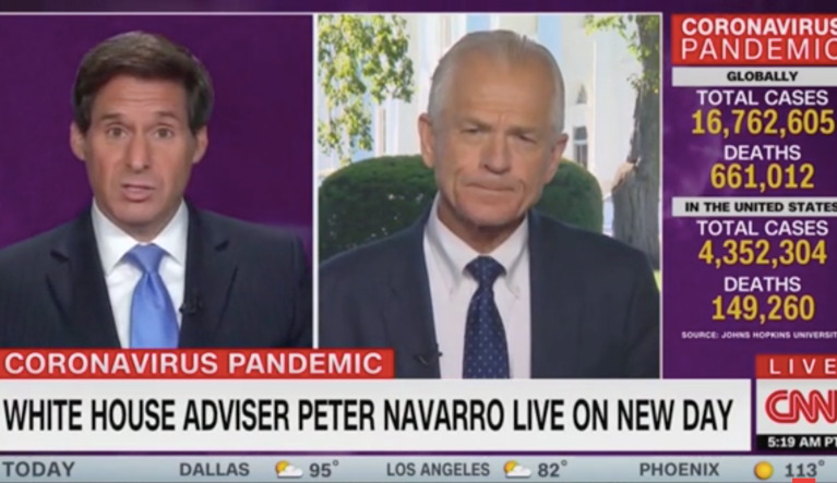 CNN host confronts Peter Navarro for calling coronavirus the ‘China virus’