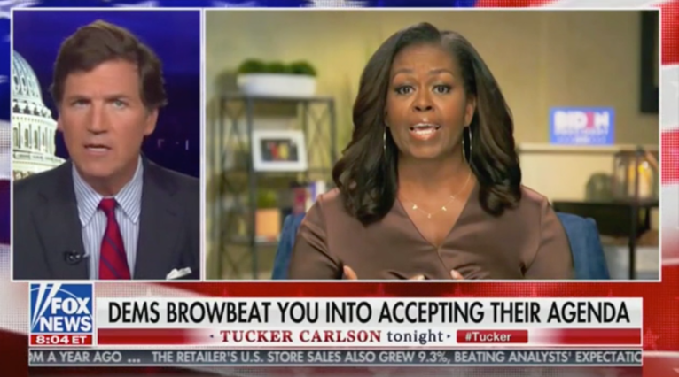 ‘Their L. Ron Hubbard’: Tucker Carlson lambastes Michelle Obama as leader of Democratic Party’s ‘fervent religious fanatics’