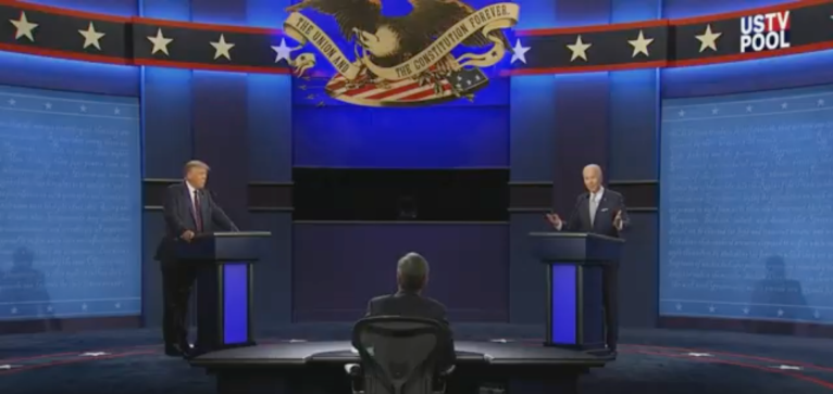 Trump spars with Chris Wallace in presidential debate: ‘I guess I’m debating you, not him’