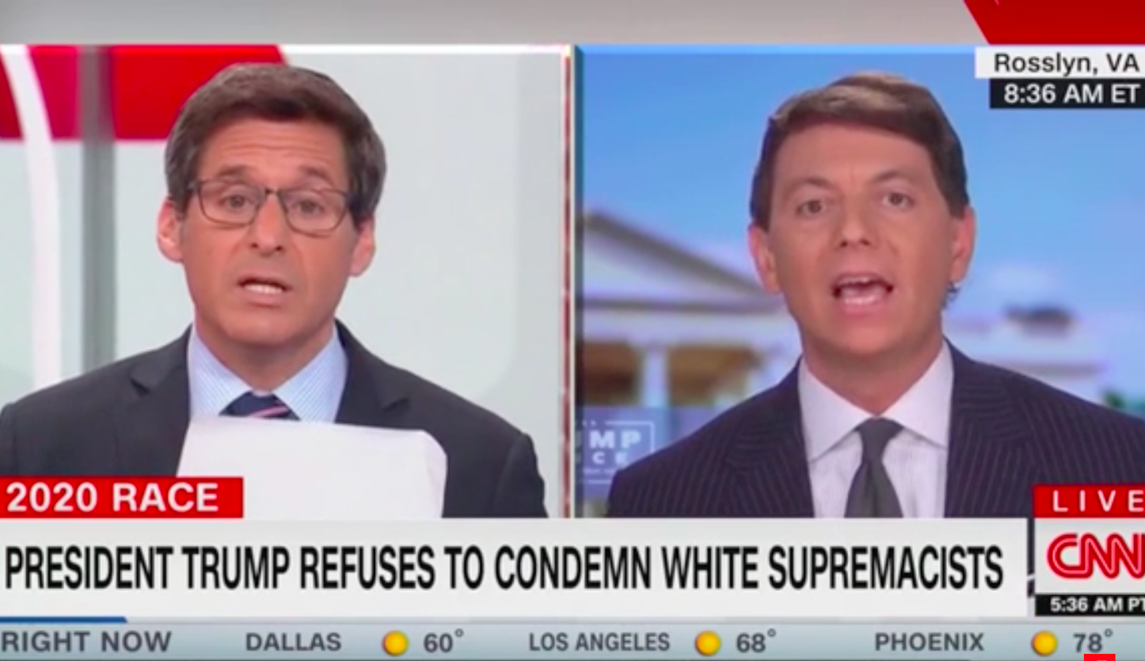 Trump campaign spokesman and CNN anchor get into verbal brawl over Proud Boys moment at debate