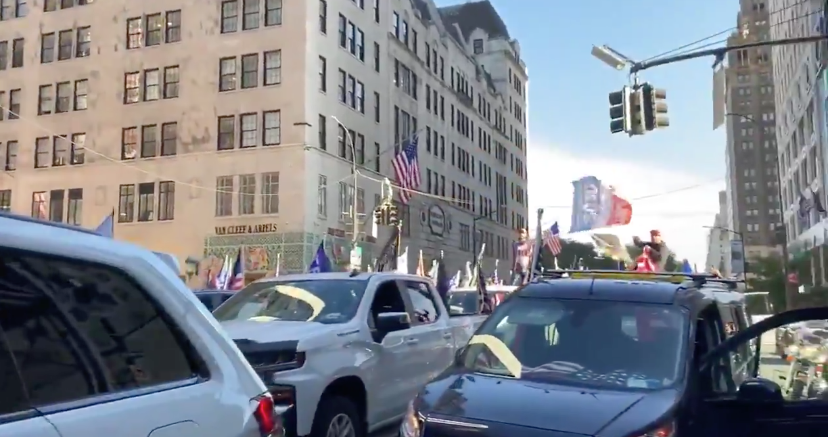 Trump supporters close 5th Avenue in show of support while president battles COVID-19: ‘The energy was electric’