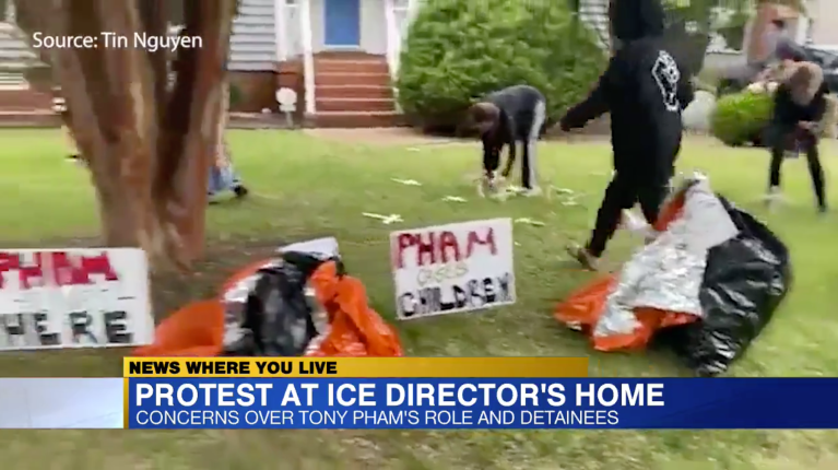 Leader of Vietnamese group charged with trespassing at ICE director’s home