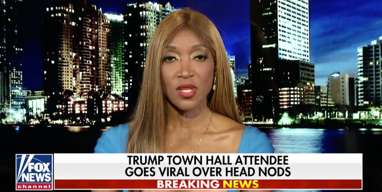 ‘Nodding woman’ Trump supporter says critics are messaging her employees to quit over her politics